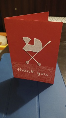 thank you card for baby stroller